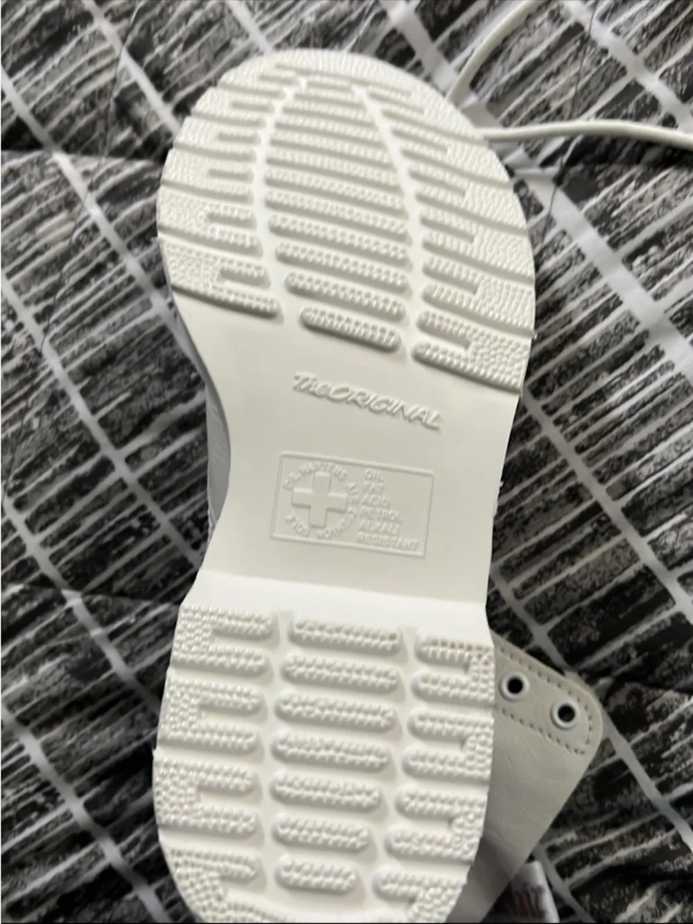 Dr. Martens White Lace-Up Leather Boots - Picture 6 of 7